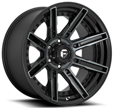 20x9 Fuel Off-Road Rogue Gloss Black w/ Brushed Gloss Double Dark Tint D708 6x5.5/139.7 1mm 20x9 Fuel Off-Road Rogue Gloss Black w/ Brushed Gloss Double Dark Tint D708 6x5.5/139.7 1mm