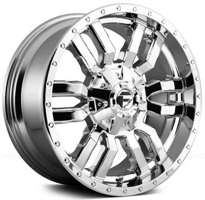 (Clearance - No Returns) 20x10 Fuel Off-Road Sledge Chrome D631 5x5.5/139.7 5x150 -18mm (Clearance - No Returns) 20x10 Fuel Off-Road Sledge Chrome D631 5x5.5/139.7 5x150 -18mm