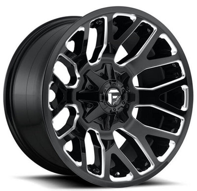 (Clearance - No Returns) 20x9 Fuel Off-Road Warrior Gloss Black & Milled D623 5x4.5/114.3 5x5/127 20mm (Clearance - No Returns) 20x9 Fuel Off-Road Warrior Gloss Black & Milled D623 5x4.5/114.3 5x5/127 20mm