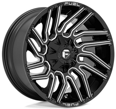 (Clearance - No Returns) 20x10 Fuel Off-Road Typhoon Gloss Black Milled D773 8x170 -18mm