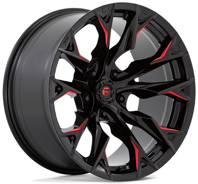 22x12 Fuel Off-Road Flame 5 Gloss Black Milled w/ Candy Red D823 (* May Require Trimming) 5x5/127 -44mm 22x12 Fuel Off-Road Flame 5 Gloss Black Milled w/ Candy Red D823 (* May Require Trimming) 5x5/127 -44mm
