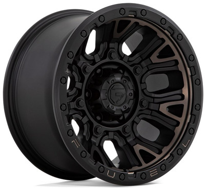 17x9 Fuel Off-Road Traction Matte Black w/ Double Dark Tint D824 6x120 1mm