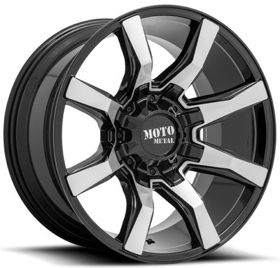 (Clearance - No Returns) 22x10 Moto Metal MO804 Gloss Black Machined 8x180 -18mm