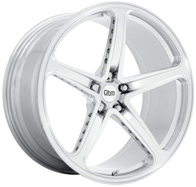 (Clearance - No Returns) 21x10 Ohm AMP Forged Silver Machined (Forged MonoBlock) 5x120 30mm (Clearance - No Returns) 21x10 Ohm AMP Forged Silver Machined (Forged MonoBlock) 5x120 30mm