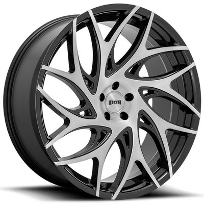 (Clearance - No Returns) 20x9 DUB GOAT Gloss Black w/ Brushed Tint S260 5x120 35mm (Clearance - No Returns) 20x9 DUB GOAT Gloss Black w/ Brushed Tint S260 5x120 35mm
