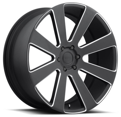 24x10 Dub 8-Ball Matte Black/Milled S187 6x5.5/139.7 20mm