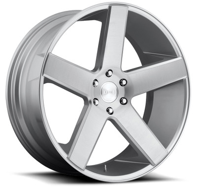 (Clearance - No Returns) 26X10 DUB Baller Brushed Gloss Silver S218 5x5/127 10mm