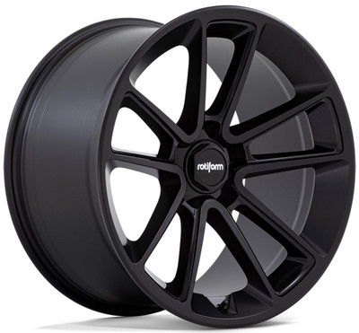 (Clearance - No Returns) 21x9 Rotiform BTL Matte Black w/ Black Cap R194 5x120 15mm