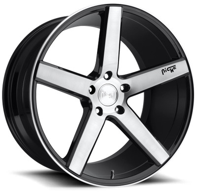 19x8.5 Niche Milan Brushed w/ Gloss Black M124 5x4.5/114.3 35mm 19x8.5 Niche Milan Brushed w/ Gloss Black M124 5x4.5/114.3 35mm