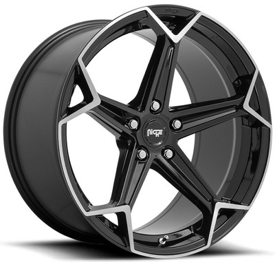 (Clearance - No Returns) 20x9 Niche Arrow Gloss Black Brushed N259 5x4.5/114.3 35mm