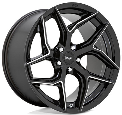 (Clearance - No Returns) 20x9 Niche Torsion Gloss Black Milled M266 5x112 27mm