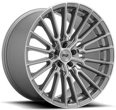 (Clearance - No Returns) 22x10 Niche Premio Platinum M251 5x112 35mm
