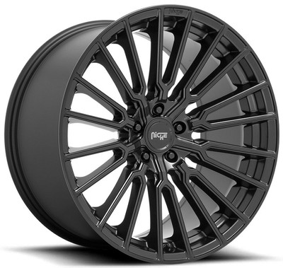 (Clearance - No Returns) 20x10.5 Niche Premio Matte Black M250 5x120 35mm