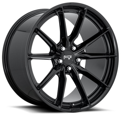 19x9.5 Niche Rainier Gloss Black M240 5x112 38mm