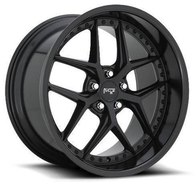 20x9 Niche Vice Satin Black w/ Gloss Black Lip M226 5x4.5/114.3 35mm
