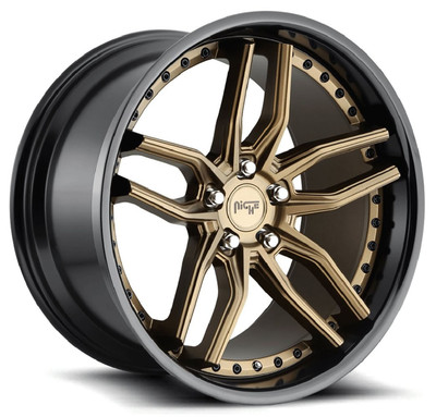 20x10.5 Niche Methos Bronze w/ Gloss Black Lip M195 5x112 40mm
