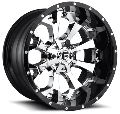 20x10 Fuel Off-Road Assault Chrome Face w/ Gloss Black Lip (Multi Piece) D246 6x135 6x5.5/139.7 -18mm