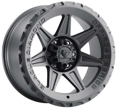 17x9 Blaque Diamond Off-Road BD-O102 Matte Textured Black (Flow Forged) 5x5/127 5x5.5/139.7 -12mm