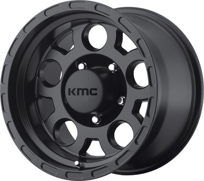 17x9 KMC KM522 Enduro Matte Black 6x5.5/139.7 -6mm