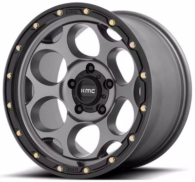 17x8.5 KMC KM541 Dirty Harry Satin Gray w/ Black Lip 6x135 0mm 17x8.5 KMC KM541 Dirty Harry Satin Gray w/ Black Lip 6x135 0mm