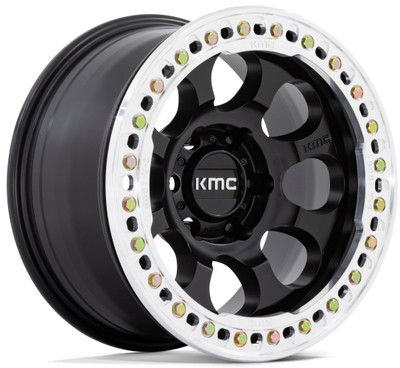 (Clearance - No Returns) 17x8.5 KMC KM237 Riot Beadlock Satin Black w/ Machined Ring (True Beadlock) 6x135 0mm (Clearance - No Returns) 17x8.5 KMC KM237 Riot Beadlock Satin Black w/ Machined Ring (True Beadlock) 6x135 0mm
