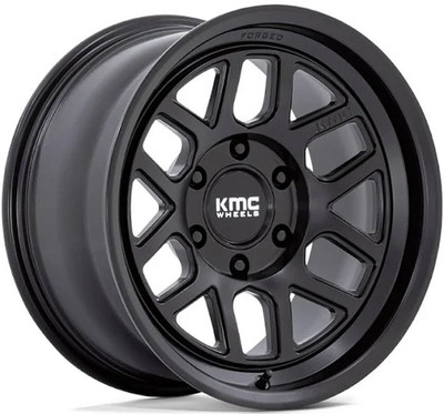 17x8.5 KMC KM446 Mesa Forged Monoblock Satin Black 6x5.5/139.7 -10mm 17x8.5 KMC KM446 Mesa Forged Monoblock Satin Black 6x5.5/139.7 -10mm
