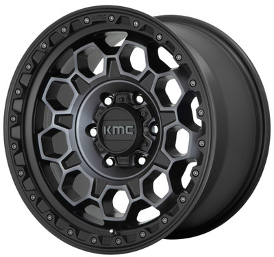 17x8 KMC KM545 Satin Black w/ Gray Tint 5x4.5/114.3 35mm 17x8 KMC KM545 Satin Black w/ Gray Tint 5x4.5/114.3 35mm