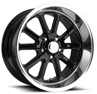 17x7 US Mags U121 Rambler Gloss Black w/ Diamond Cut Lip 5x4.75/120.7 1mm