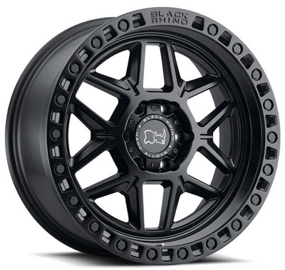20x9 Black Rhino Kelso Matte Black w/ Black Bolts 5x5/127 -18mm