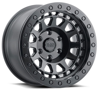 17x8.5 Black Rhino Primm Beadlock Matte Black w/ Black Bolts (True Beadlock) 5x5/127 -38mm