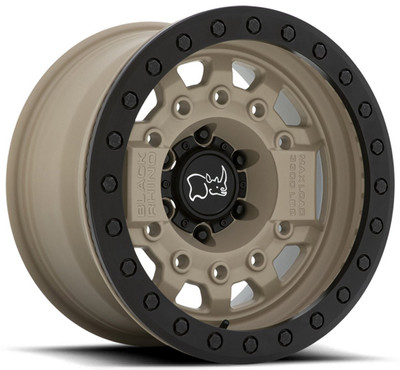 (Clearance - No Returns) 17x8.5 Black Rhino Avenger Beadlock Desert Sand w/ Black Hardware (True Beadlock) 6x5.5/139.7 0mm (Clearance - No Returns) 17x8.5 Black Rhino Avenger Beadlock Desert Sand w/ Black Hardware (True Beadlock) 6x5.5/139.7 0mm