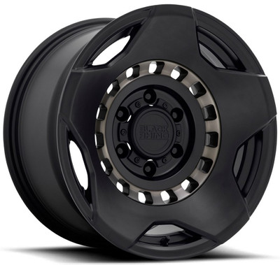 (Clearance - No Returns) 17x9 Black Rhino Muzzle Matte Black w/ Machined Tinted Ring 6x5.5/139.7 -18mm (Clearance - No Returns) 17x9 Black Rhino Muzzle Matte Black w/ Machined Tinted Ring 6x5.5/139.7 -18mm
