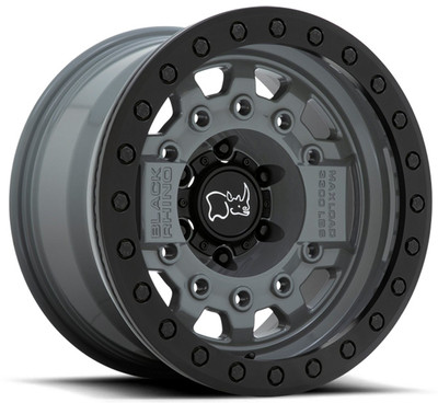 (Clearance - No Returns) 17x8.5 Black Rhino Avenger Beadlock Battleship Gray w/ Black Hardware (True Beadlock) 6x5.5/139.7 0mm