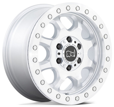 (Clearance - No Returns) 17x8.5 Black Rhino Venture Beadlock Gloss Silver Machined 6x130 38mm