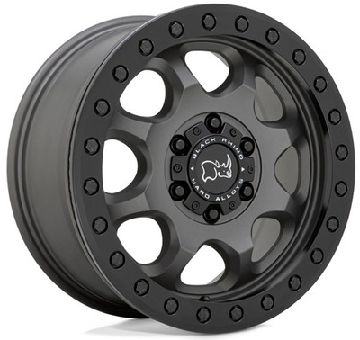 (Clearance - No Returns) 17x8.5 Black Rhino Venture Beadlock Matte Gunmetal w/ Black Hardware 6x130 38mm (Clearance - No Returns) 17x8.5 Black Rhino Venture Beadlock Matte Gunmetal w/ Black Hardware 6x130 38mm