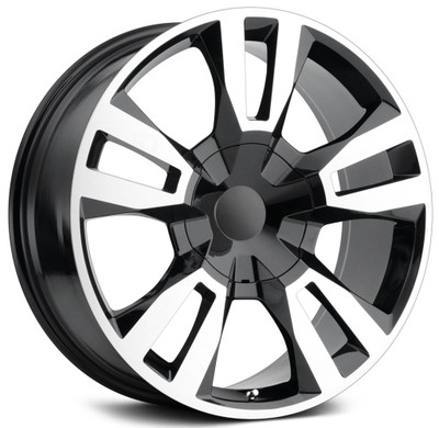 (Clearance - No Returns) 24x10 Performance Replicas PR188 Gloss Black Machined 6x5.5/139.7 31mm (Clearance - No Returns) 24x10 Performance Replicas PR188 Gloss Black Machined 6x5.5/139.7 31mm