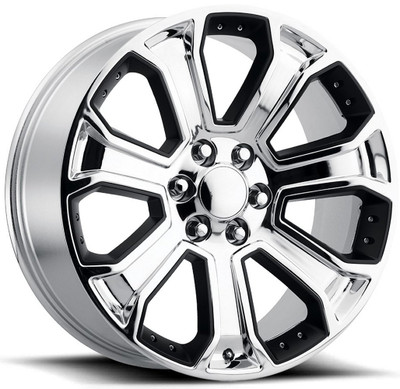 20x9 Performance Replicas PR113 Chrome w/ Matte Black Accents 6x5.5/139.7 24mm 20x9 Performance Replicas PR113 Chrome w/ Matte Black Accents 6x5.5/139.7 24mm