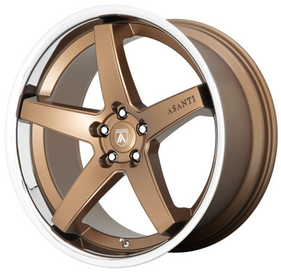 (Clearance - No Returns) 20x10.5 Asanti ABL-31 Satin Bronze w/ Chrome Lip 5x120 38mm (Clearance - No Returns) 20x10.5 Asanti ABL-31 Satin Bronze w/ Chrome Lip 5x120 38mm