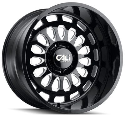 20x9 Cali Off-Road Paradox 9113BM Gloss Black w/ Milled Spokes 6x5.5/139.7 0mm