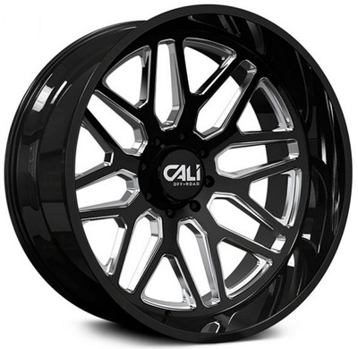 22x12 Cali Off-Road Invader 9115 Gloss Black Milled (* May Require Trimming) 8x6.5/165 -51mm 22x12 Cali Off-Road Invader 9115 Gloss Black Milled (* May Require Trimming) 8x6.5/165 -51mm