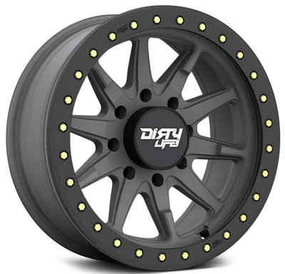 17x9 Dirty Life 9304 DT-2 Matte Gunmetal w/ Simulated Beadlock Black Ring 5x5/127 -38mm 17x9 Dirty Life 9304 DT-2 Matte Gunmetal w/ Simulated Beadlock Black Ring 5x5/127 -38mm