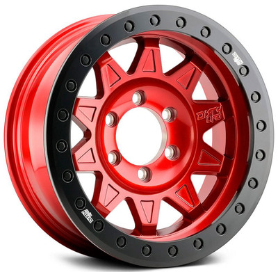 (Clearance - No Returns) 17x9 Dirty Life 9302 Roadkill Candy Red w/ Black Beadlock Ring (True Beadlock) 5x5.5/139.7 -14mm