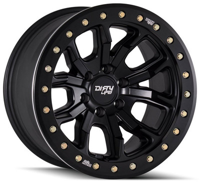 17x9 Dirty Life 9303 DT-1 Matte Black w/ Simulated Beadlock Black Ring 5x5.5/139.7 -38mm