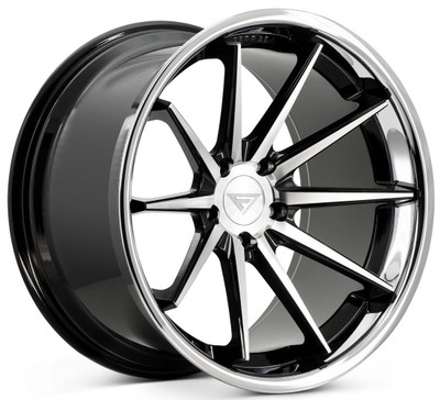 22x10.5 Ferrada FR4 Machine Black w/ Chrome Lip 5x4.5/114.3 42mm 22x10.5 Ferrada FR4 Machine Black w/ Chrome Lip 5x4.5/114.3 42mm