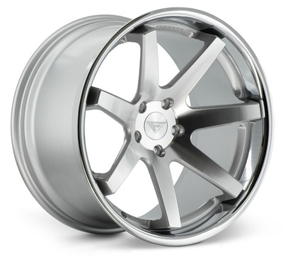 (Clearance - No Returns) 22x11 Ferrada FR1 Machine Silver  w/ Chrome Lip 5x112 20mm (Clearance - No Returns) 22x11 Ferrada FR1 Machine Silver  w/ Chrome Lip 5x112 20mm