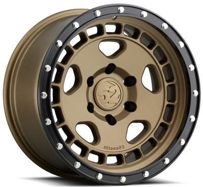 17x8.5 Fifteen52 Off-Road Turbomac HD Block Bronze w/ Black Ring & Steel Hardware 5x5/127 0mm