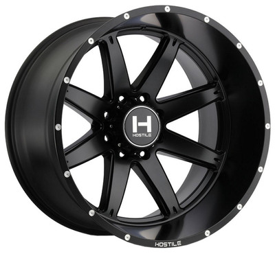 (Clearance - No Returns) 24x14 Hostile H109 Alpha Asphalt (8 Lug) (* May Require Trimming) 8x180 -76mm (Clearance - No Returns) 24x14 Hostile H109 Alpha Asphalt (8 Lug) (* May Require Trimming) 8x180 -76mm