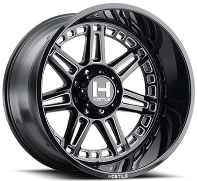 (Clearance - No Returns) 24X14 Hostile H124 Lunatic Blade Cut (* May Require Trimming) 8x170 -76mm