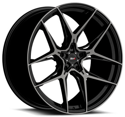 22x9 Savini SV-F5 Gloss Black w/ Double Dark Tint (Flow Form) (CUSTOM)