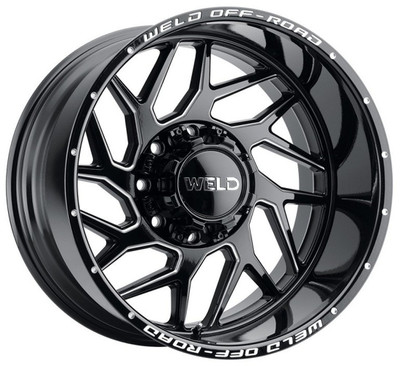 20x10 Weld Off-Road Fulcrum W117 Gloss Black Milled (Rotary Forged) 5x5.5/139.7 5x150 13mm